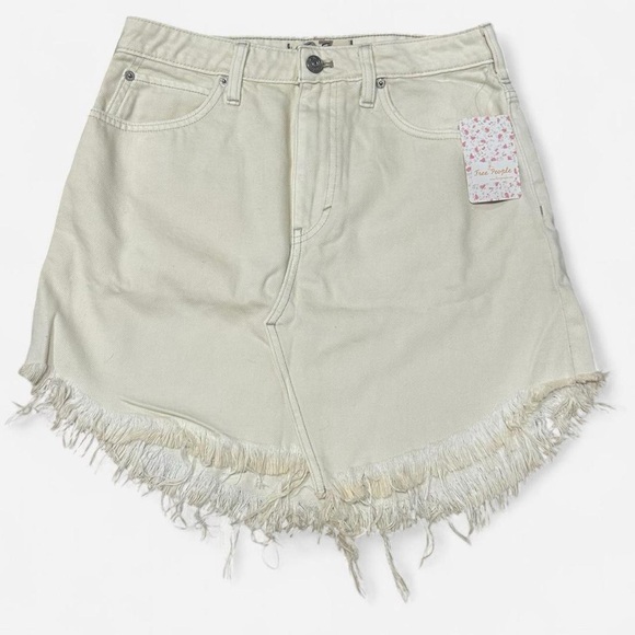 NWT Free People Bailey Denim Mini Skirt - 27 - Picture 1 of 4